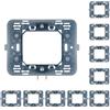 CILIA Supporto Compatibile Con MATIX, Supporto Per Scatola 502 503 504 507, Supporti in Plastica per Interruttori e Prese, Supporto 2/3/4/6 Moduli (10 Pezzi Azzurro Chiaro, 2 Moduli)