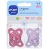 Mam Succhietto Original 2-6 Mesi Silicone Femmina 2 Pezzi 1 pz Succhietti