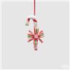 EDG Enzo De Gasperi Decorazione Natale Candy Cane Verde e Rosso H12 cm - Addobbo Natalizio