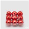 EDG Enzo De Gasperi Palline di Natale Rosse Perlate Ø6 cm - Set 9 Pezzi