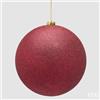 EDG Enzo De Gasperi Palla di Natale Glitter Burgundy Ø20 cm - Addobbo Natalizio