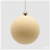 EDG Enzo De Gasperi Palline di Natale in Velluto Cream Ø12 cm - Set 4 Pezzi