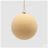 EDG Enzo De Gasperi Palline di Natale in Velluto Cream Ø10 cm - Set 6 Pezzi