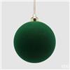 EDG Enzo De Gasperi Palline di Natale in Velluto Dark Green Ø12 cm - Set 4 Pezzi