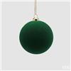 EDG Enzo De Gasperi Palline di Natale in Velluto Dark Green Ø8 cm - Set 8 Pezzi