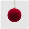 EDG Enzo De Gasperi Palline di Natale in Velluto Burgundy Ø8 cm - Set 8 Pezzi