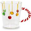 WD LifeStyle Tazza di Natale in Vetro 425 ml con Decoro Palline - Tazza Natalizia Idea Regalo