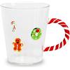 WD LifeStyle Tazza di Natale in Vetro 425 ml con Pan di Zenzero - Tazza Natalizia Idea Regalo