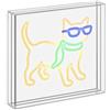WD LifeStyle Insegna Neon Gatto 23x23 cm in Plexiglass - Lampada Decorativa LED