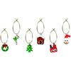 WD LifeStyle Set 6 Anellini Segnaposto in Vetro Colorato - Decorazione Tavola di Natale