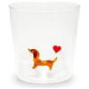 WD LifeStyle Bicchiere Vetro Borosilicato Cc 250 ml Decoro Bassotto