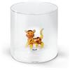 WD LifeStyle Bicchiere Vetro Borosilicato Cc 250 ml Decoro Tigre