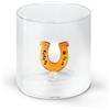 WD LifeStyle Bicchiere Vetro Borosilicato Cc 250 ml Decoro Ferro di Cavallo