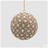 EDG Enzo De Gasperi Addobbo Pallina di Natale Top Jewel Silver Gold Ø10 cm - Decorazione Natalizia