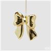 EDG Enzo De Gasperi Addobbo Fiocco Gold H9,5 cm - Decorazione Albero di Natale