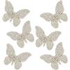 SUPERFINDINGS 6 pz Spilla A Farfalla in Spilla A Farfalla con Strass in Lega Spilla A Forma di Animale in Metallo Spilla A Farfalla in Cristallo Spilla con Pietra Portafortuna di San Valentino