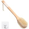 Blendura Spazzola Schiena Doccia Manico Lungo, Spazzola Corpo Bagnato e Asciutto Setole Morbide Esfoliante Corpo, Lunghezza 43 cm
