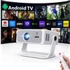 Selius Proiettore portatile da 450 lumen ANSI - WiFi 6 - Android TV - Risoluzione 3840 x 2160 - LED