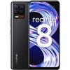 realme 8 Smartphone, Quad camera da 64 MP con AI, Display Super AMOLED da 6.4", Ricarica rapida da 30W, Grande batteria da 5.000mAh, Dual Sim, NFC, 6+128GB, Cyber Black