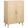 LIVAN HOME - Vetrina in rattan Clare con portaoggetti
