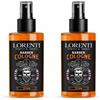 LORENTI TOKYO & SEOUL Barber Cologne 150 ml Storm, spray dopobarba per uomini, acqua profumata da rasatura da uomo, con pratico dispenser di pompa, rinfrescante e nutriente, EDC (Confezione da 2)