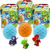 INKEE Surprise Dragons Bag, confezione da 3-3 bombe da bagno per bambini con sorpresa, con all'interno un draghetto giocattolo - Bombe da bagno per bambini al profumo di cola e arancia