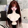 YHYQiFei BJD - Parrucca per bambole alla moda, capelli lunghi e ricci naturali, capelli ondulati, capelli lisci, per bambole BJD da 1/3 1/4 1/6 (capelli lisci castani 1/4)