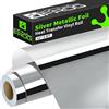 VINYL FROG Rotolo di vinile HTV in lamina metallica, 30,5 cm x 1,5 m, argento, termoadesivo cromato, facile da tagliare e spellicolare, design fai da te per magliette