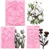 Bexal Set di 3 stampi in silicone a forma di fiore 3D, rosa, 15 x 15 x 1 cm | TP314 - Stampo per fondente, a forma di cardo a tulipano, per decorare torte e torte