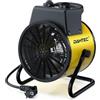 DAHTEC Stufa Elettrica 2000W - Termoventilatore - Radiatore Elettrico Basso Consumo - Termostato e Protezione da Surriscaldamento - per Casa, Bagno o Officina