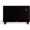 CREATE/WARM CRYSTAL 2000W / Termoconvettore elettrico in vetro nero, con Wifi, 2000W, LED touchscreen, sistema di sicurezza, IP24