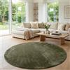 Jimri Tappeto passatoia a pelo corto, di alta qualità, per casa, ufficio, cucina, ingresso, corridoio, soggiorno, lavabile in lavatrice, tappeto antiscivolo, lavabile (Verde, 120 x 120 cm)