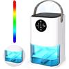 Dreamhigh® 1.7L Deumidificatore Casa, Spegnimento Automatico e Luce LED Colorata, Ultra Silenzioso, Per Max 35㎡, Deumidificatore per Camera da Letto e Armadio-750ML/Giorno