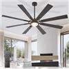 Depuley Grandi ventilatori da soffitto con illuminazione: Ventilador de techo para exterior de 72 pulgadas con 8 aspas y mando a distancia - Illuminazione Big Fan nero dimmerabile