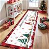 TUKDAK Natalizio Tappeto Runner Corridoio, Antiscivolo Lavabile Tappeto per Corridoio, Pelo Basso Tappeto Cucina Natalizio, Tappeto Passatoia per Ingresso, Lavanderia, Camera da Letto, 60x240cm