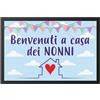 STAMPATEK Zerbino Festa dei Nonni, Tappeto d'ingresso casa dei Nonni, Regalo Nonni, Zerbino Ingresso Interno Esterno Casa Dimensioni 60x40cm Tappetino Antiscivolo, Zerbino Benvenuti a Casa dei Nonni