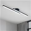 Toolight Plafoniera LED Lineare Doppia Barra 17W 6500K Nero 60cm Ufficio | 1910LM Luce Fredda, Montaggio Veloce Inclusi Accessori, Perfetta per Ingresso Guardaroba Bagno, Stile Contemporaneo