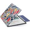MoKo Custodia Magnetica per Kindle Scribe 11" (3a Gen),Fiorel Fog Blu | e Kindle Scribe Colorsoft (1a Generazione) - Copertina in PU premium sottile con astuccio penna e Auto Sonno/Sveglia