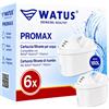 Watus Filtri Compatibili con BRITA Maxtra+ e Maxtra, Maxtra Pro/Plus (6) | Filtro dell'acqua di ricambio per Brita Style, Marella, Elemaris, riduce piombo, cloro, metalli pesanti e calcare nell'acqua