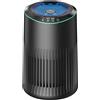 MERONTE Purificatore d'aria per camera da letto, casa, purificatore d'aria allergico per camera da letto, ufficio, camera fumatori, aria purificatore, grigio chiaro, 1 pacco+3 modalità