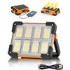 DANCINGBOAR Faretto LED Ricaricabile,30W Faro LED Ricaricabile Solare 4 Modalità di Illuminazione SOS Flash, 6000mAh Batteria Lampada da Lavoro per Riparazioni Auto, Garage, Campeggio