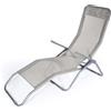 Verdelook Lettino prendisole Riccione in metallo e textilene grigio