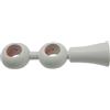 Altro Supporto bastone tenda doppio Ø 2,3 x L 16-17,5 cm bianco 2 pz