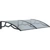 - Pensilina in policarbonato alveolare trasparente L 143,5 x P 96,5 cm