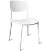 - Sedia in polipropilene 51x38 H 58,5 cm bianco
