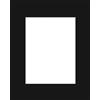 - Passepartout pretagliato nero 24x30 cm foro 15x20 cm