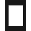 - Passepartout pretagliato nero 10x15 cm foro 7x10 cm