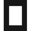 - Passepartout pretagliato nero 18x24 cm foro 10x15 cm
