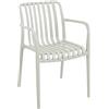 - Sedia da giardino senza cuscino Merrydale in plastica bianco