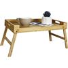 - Tavolino pieghevole in bamboo 48x28xH23 cm
